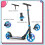 Gymax Folding Kick Scooter 2 Flash Wheels Scooter W/ Adjustable Handlebar Kids Adults 2
