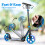 Gymax Folding Kick Scooter 2 Flash Wheels Scooter W/ Adjustable Handlebar Kids Adults 3