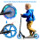 Gymax Folding Kick Scooter 2 Flash Wheels Scooter W/ Adjustable Handlebar Kids Adults 6