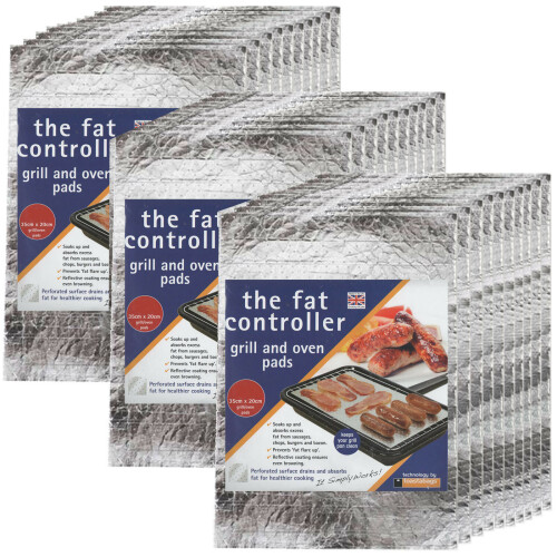30 x THE FAT CONTROLLER Grill Pan Oven Grease Absorbant Tray Pads