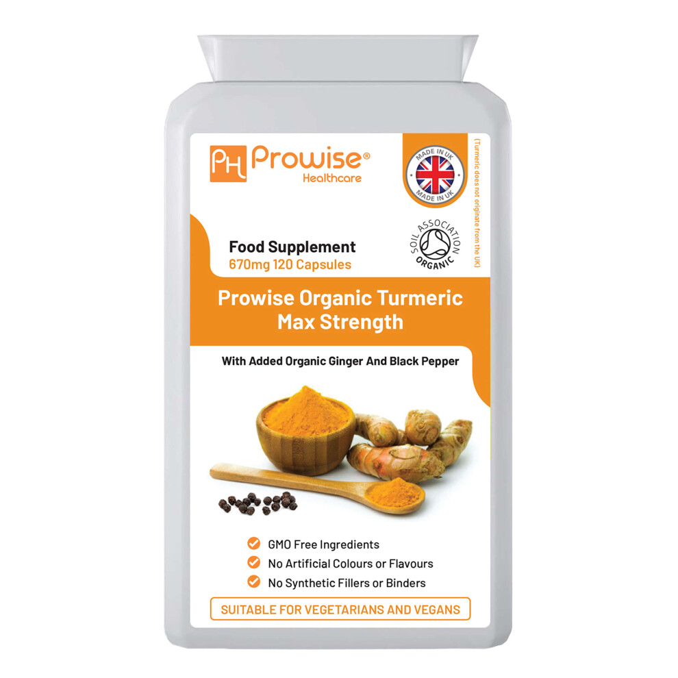 Prowise Healthcare Organic Turmeric Max Strength 670Mg - 120 Capsules
