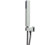 EcoSpa Brass Shower Wall Elbow Outlet SQUARE with Hose and Handset Chrome 4