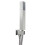 EcoSpa Brass Shower Wall Elbow Outlet SQUARE with Hose and Handset Chrome 8