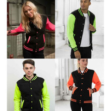 (Black/Yellow, S) Unisex American Varsity Baseball Teddy Jackets