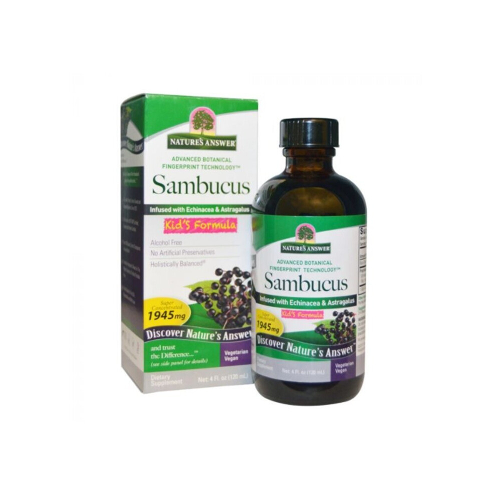 Nature's Answer Sambucus Kids Syrup Softgels: Joint Support.120 Ml