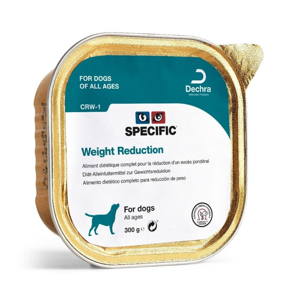 Dechra Specific CRW-1 Weight Reduction Wet Dog Food Foil Trays 6x300g