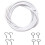 3M Net Curtain Wire White Window Voile Cord Cable With Hooks  & Eyes 1