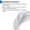 3M Net Curtain Wire White Window Voile Cord Cable With Hooks  & Eyes 6