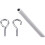 3M Net Curtain Wire White Window Voile Cord Cable With Hooks  & Eyes 3