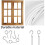 3M Net Curtain Wire White Window Voile Cord Cable With Hooks  & Eyes 10