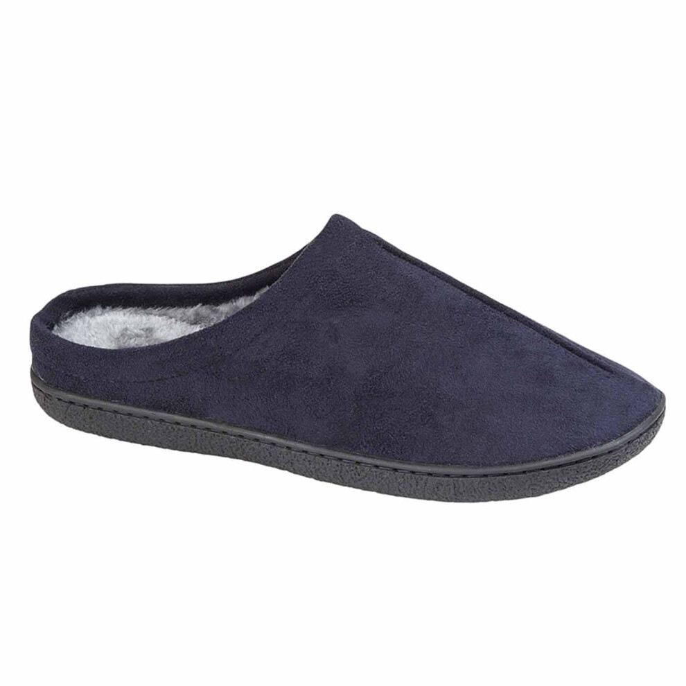 (11 UK, Navy Blue) Zedzzz Mens Alex Centre Seam Mule Slipper