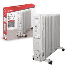 Benross 46770 Portable 13 Fin Oil Filled Radiator / Adjustable Thermostat