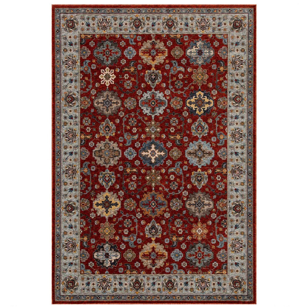 (Red, 120x180cm) Luxury Traditional Rugs Vintage Oriental Small Extra Large Hall Runner Rug Any Room Soft Carpet Mat