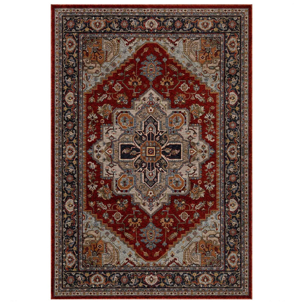 (Red / Blue, 200x285 cm) Luxury Traditional Rugs Vintage Oriental Small Extra Large Hall Runner Rug Any Room Soft Carpet Mat