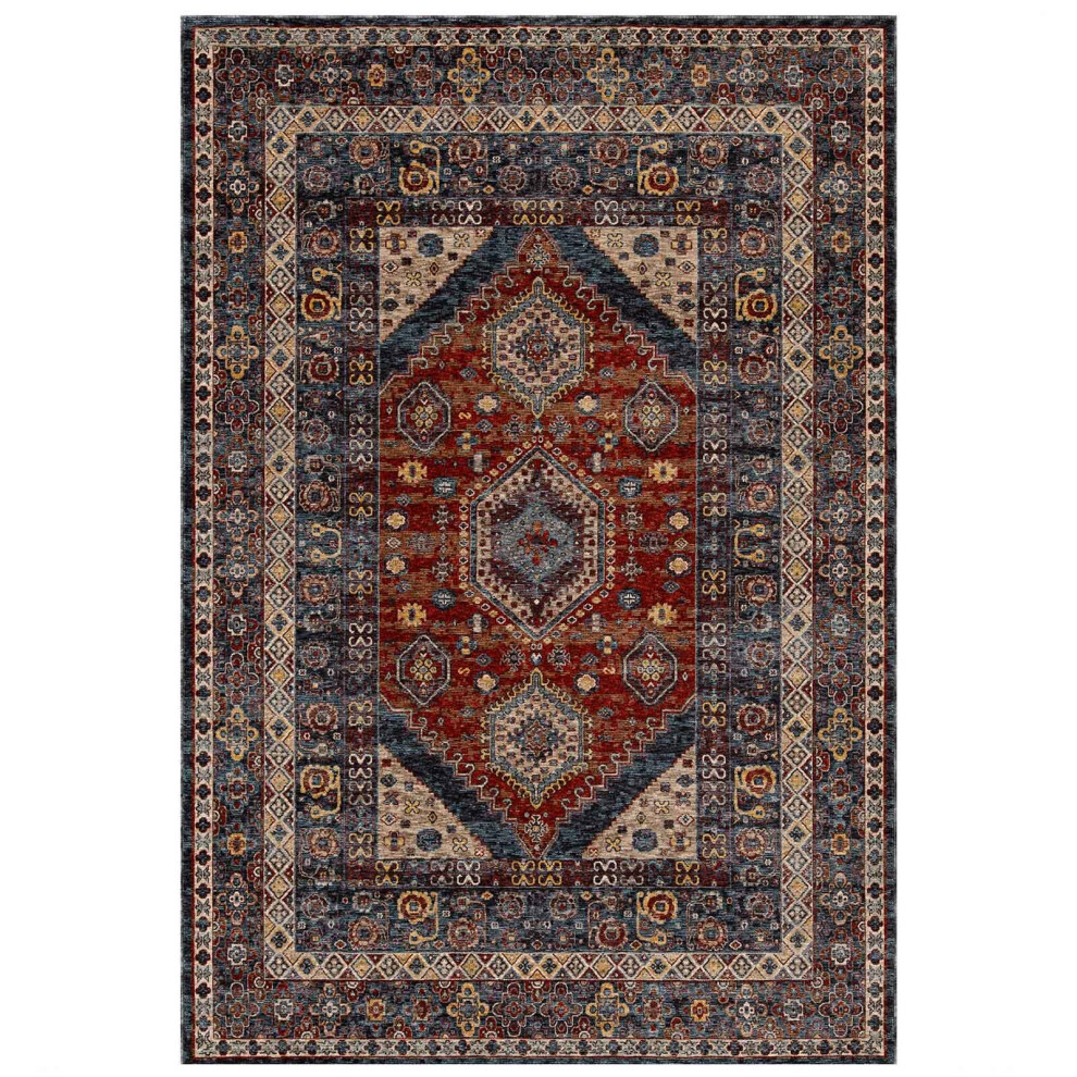 (Blue / Multi, 120x180cm) Luxury Traditional Rugs Vintage Oriental Small Extra Large Hall Runner Rug Any Room Soft Carpet Mat