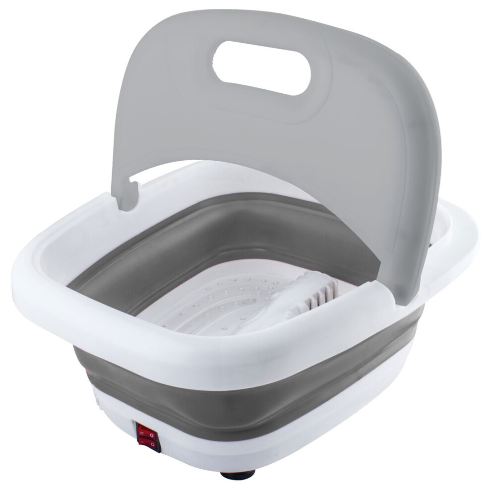 Lifemax Foldaway Heated Foot Spa Vibration Massage Bucket Barrel Foot Pedicure