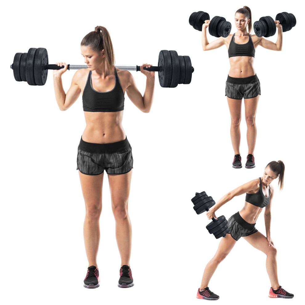 Gymax 30Kg Dumbbells Set Adjustable Dumbbell Barbell Weight Lifting Training Equipment