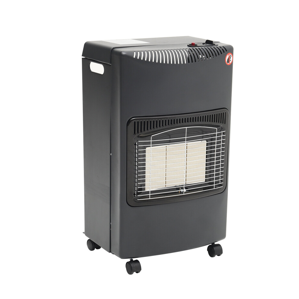 Living And Home (Black) 4.2Kw Foldable Cabinet Gas Heater Portable Calor Mobile Ceramic Piezo Butane Black