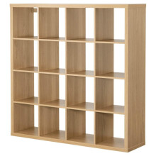 Ikea KALLAX shelving unit Oak effect (147x39x147 cm) 16 shelf