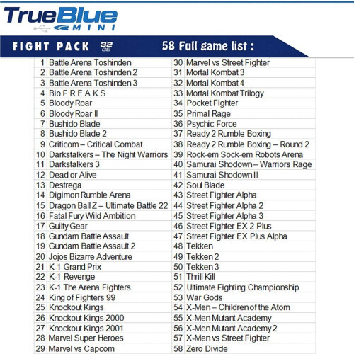 (FIGHT PACK) True Blue Mini-PlayStation Classic PS1 Multi Best Games Included 1