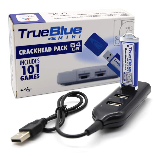 (CRACKHEAD PACK) True Blue Mini-PlayStation Classic PS1 Multi Best Games Included
