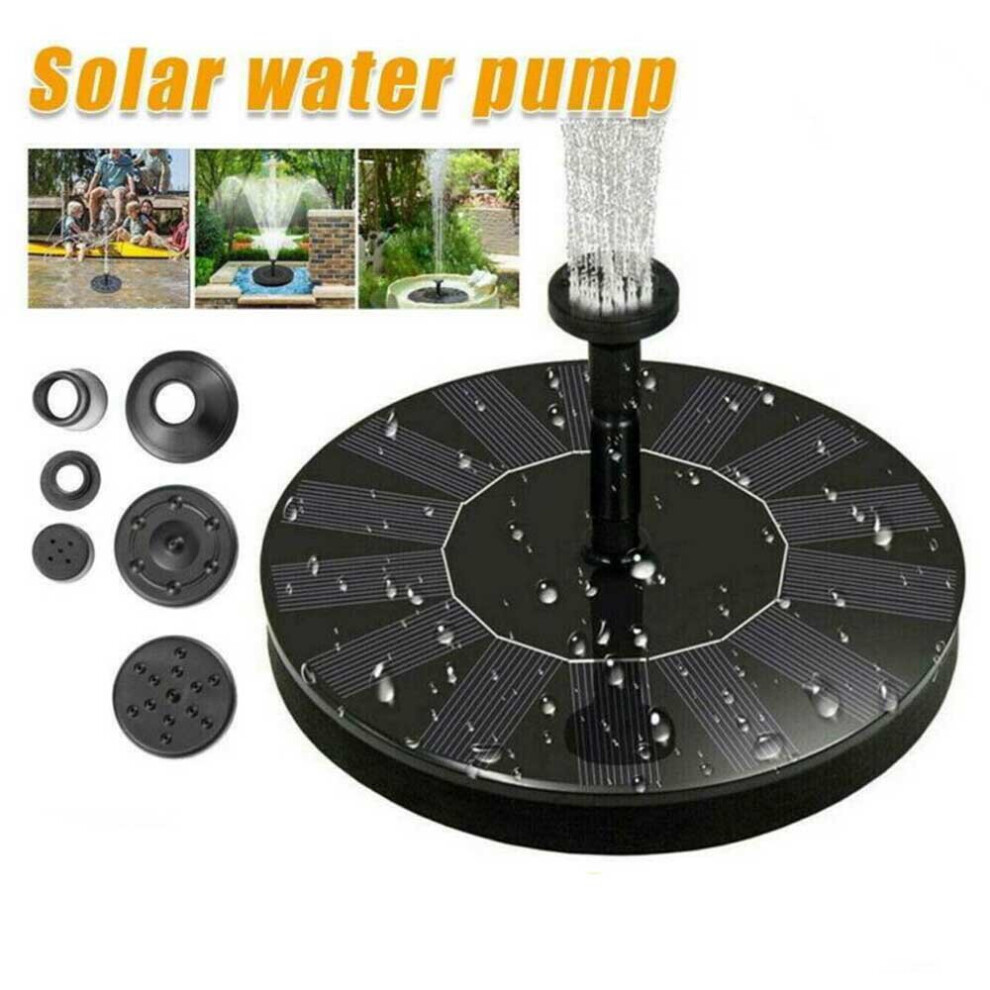 Solar Powered Floating Pump Water Fountain Bird bath Pond Pool Garden