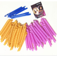 (A) 18Pcs Magic Hair Curlers Heatless No Heat Wave 55CM Spiral Curls Household DIY Set