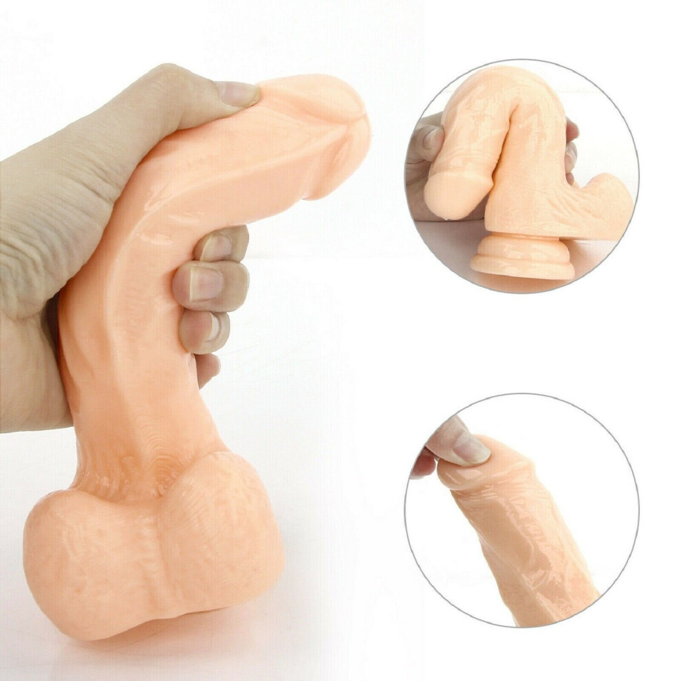 (XL==22cm) Dildo Dong Realistic Big Penis Cock Balls Viginal Anal Suction Cup Adult Sex Toy