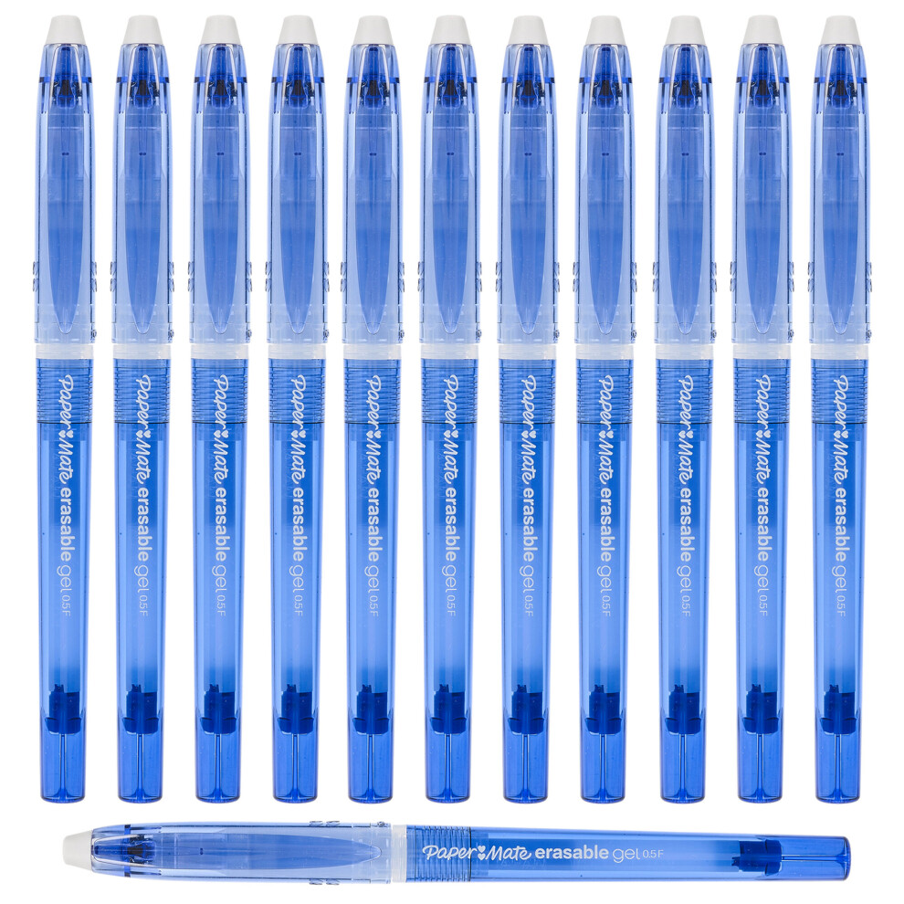 Paper Mate (12) Gel 0.5Mm Pens School Erasable Ink