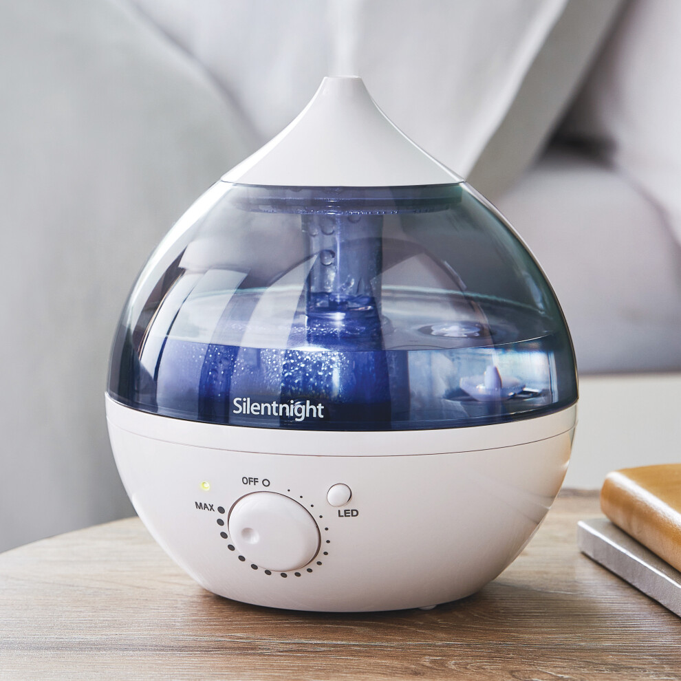 Silentnight 37719 1L Dew Drop Humidifier/Aroma Diffuser with Night Light