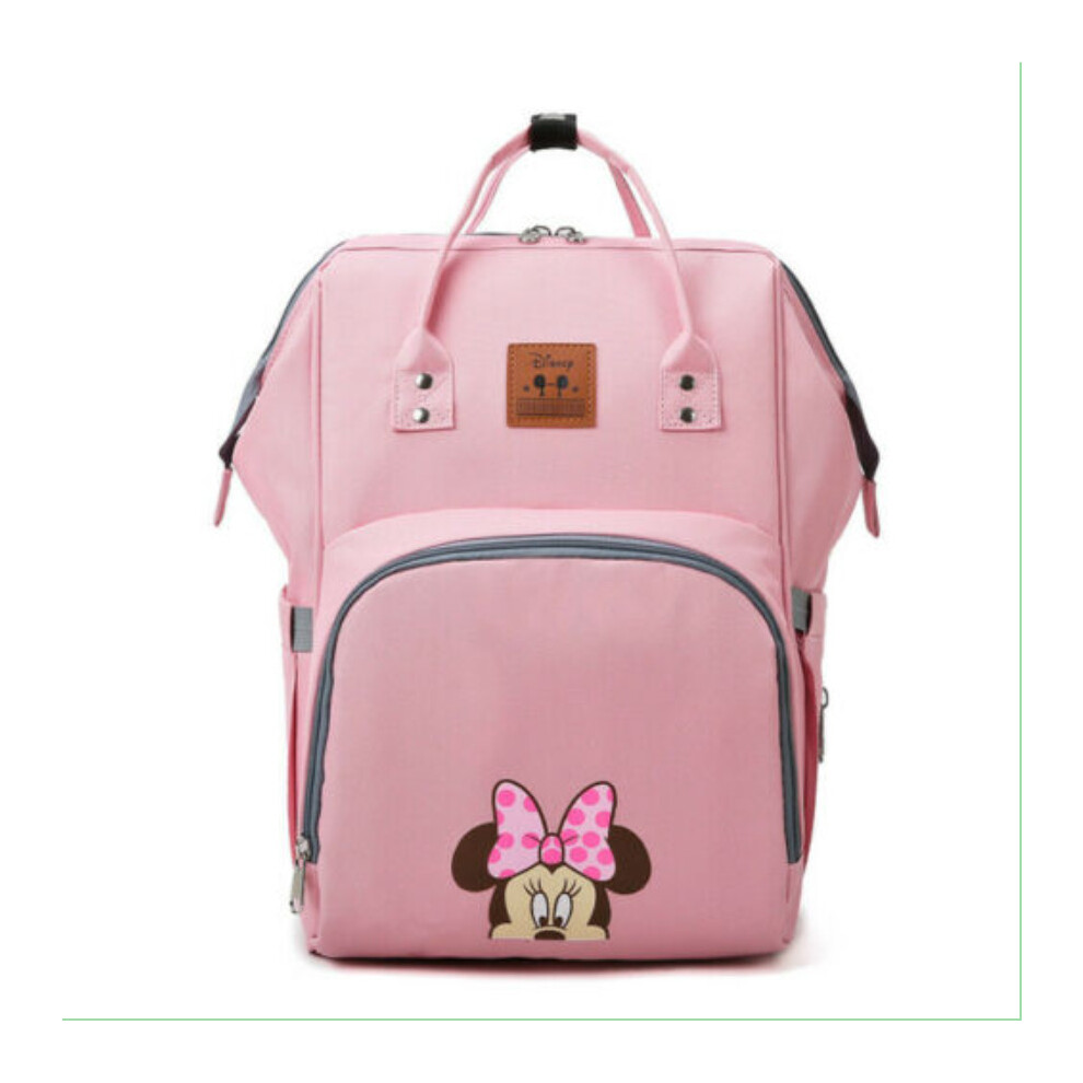 (Pink) Mickey Mummy Baby Diaper Nappy Backpack Travel Bag Pink