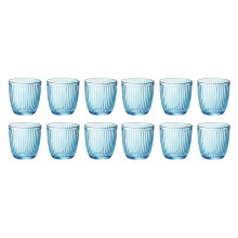 (12 Glasses, Blue) Bormioli Rocco Line Drinking Small Tumblers Dining