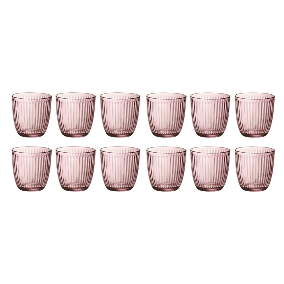 (12 Glasses, Lilac Rose) Bormioli Rocco Line Drinking Small Tumblers Dining