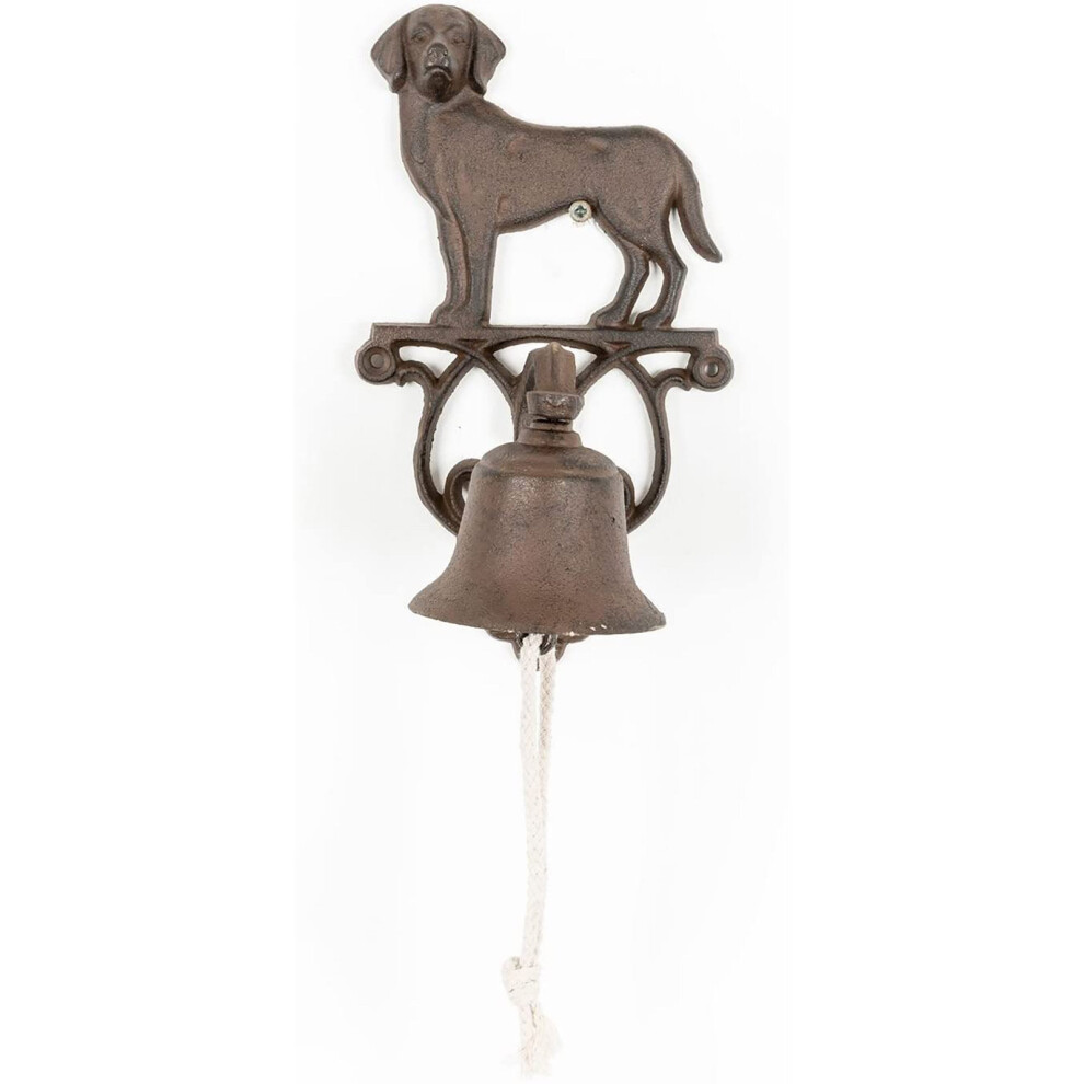 Homescapes Dog Cast Iron Door Bell Brown
