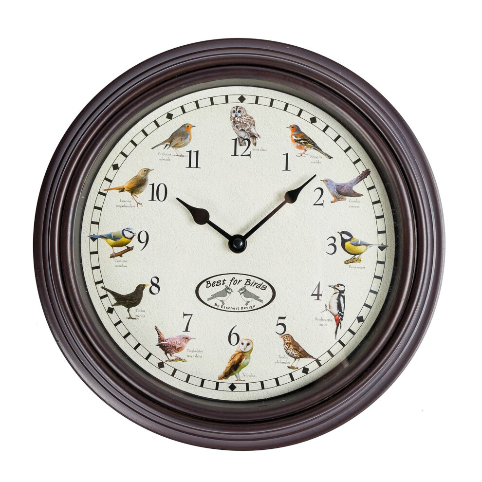 Homescapes Singing Bird Song Quartz Wall Clock