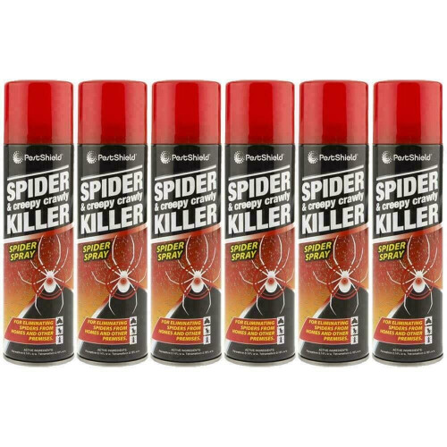 PestShield 6x200ml Spider & Creepy Crawly Insect Killer Spray – Quick-Acting Indoor/Outdoor Surface Treatment