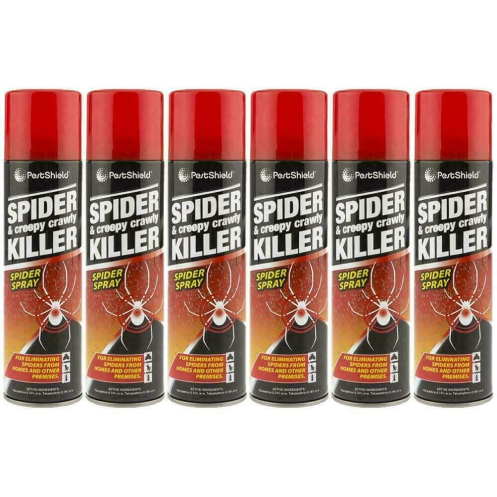 6 x 200ML No More Spiders & Creepy Crawly Insect Killer Spider Spray
