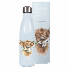 Daisy Coo' Highland Cow | Isotherm Water Bottle | Gift | Wrendale Designs