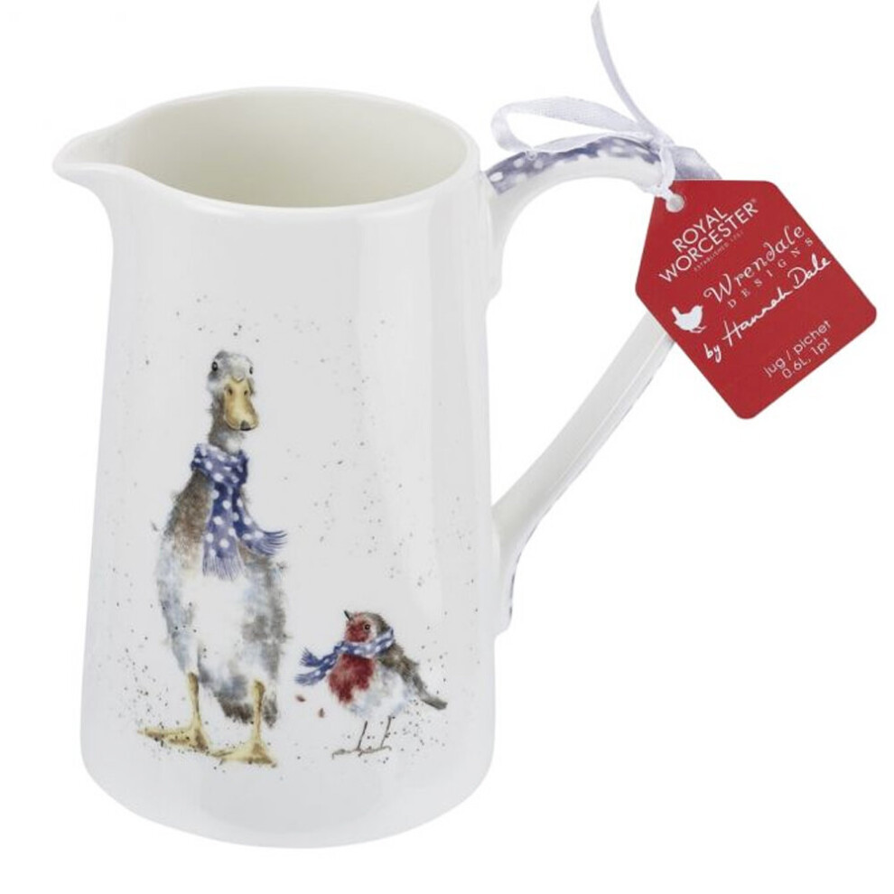 Wrendale Designs Royal Worcester Porcelain Pint Jug | Duck & Robin | Gift Item