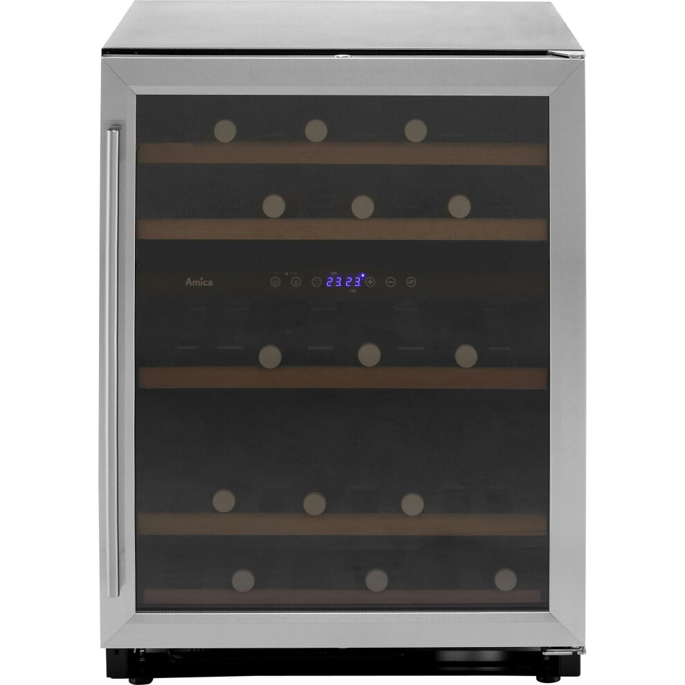60cm Freestanding Wine Cooler : Stainless Steel