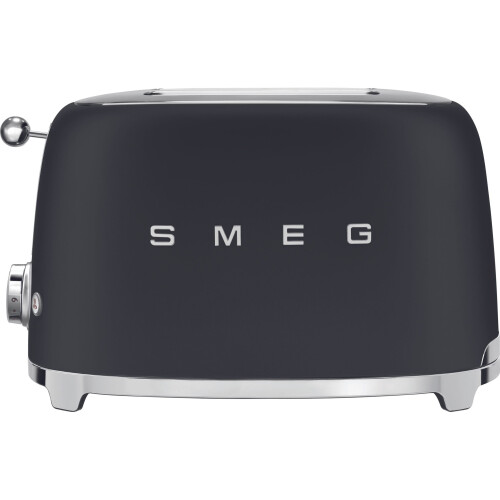 Smeg Smeg TSF01BLMUK 950W Retro Style 2 Slice Toaster, Black