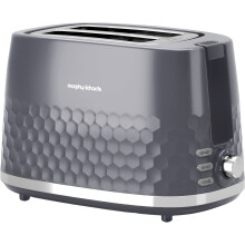 Morphy Richards Hive 2 Slice Toaster, Reheat Defrost Extra Wide Slots
