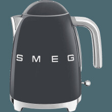 Smeg KLF03GRUK 1.7L Retro-Style Kettle - Slate Grey, 3000W, 360 Base, Soft-Opening Lid, Anti-Drip Filter