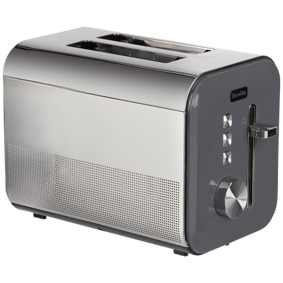 High Gloss 2 Slice Toaster : Grey