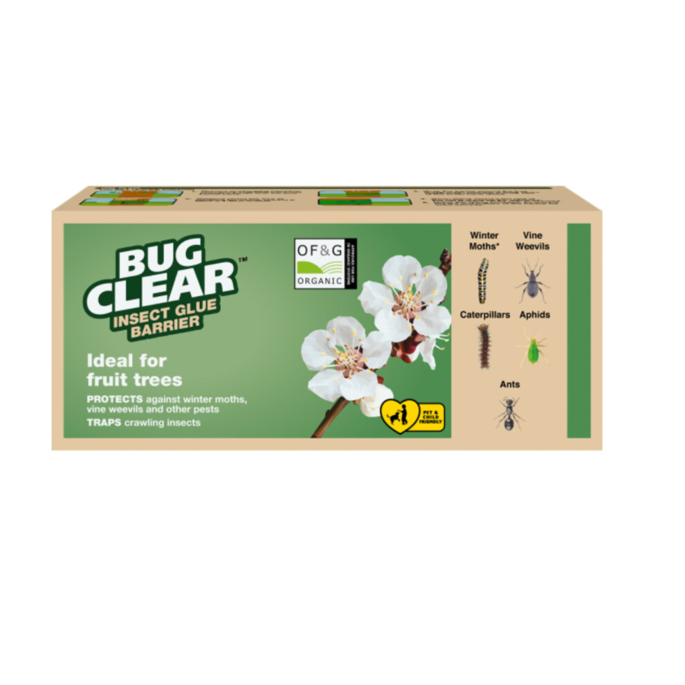 BugClear Organic Insect Glue Band Barrier Tape Protects Fruit Trees 5M