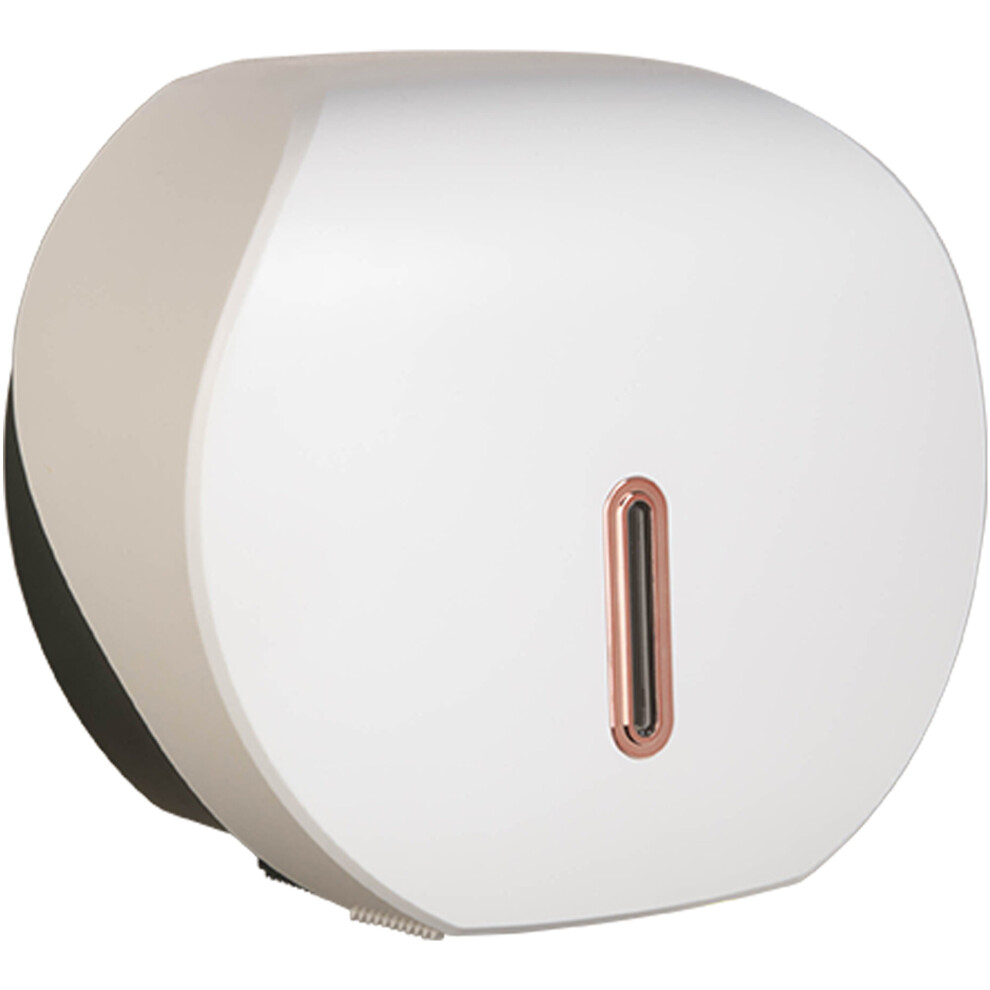 (Rose Gold) ABS Plastic Mini Jumbo Toilet Roll Dispenser