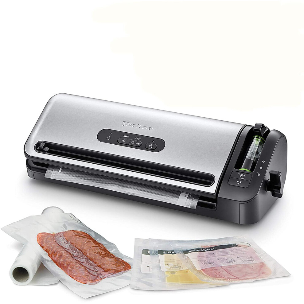 FoodSaver Food Sealer Vacuum Sealer Machine with Roll Storage