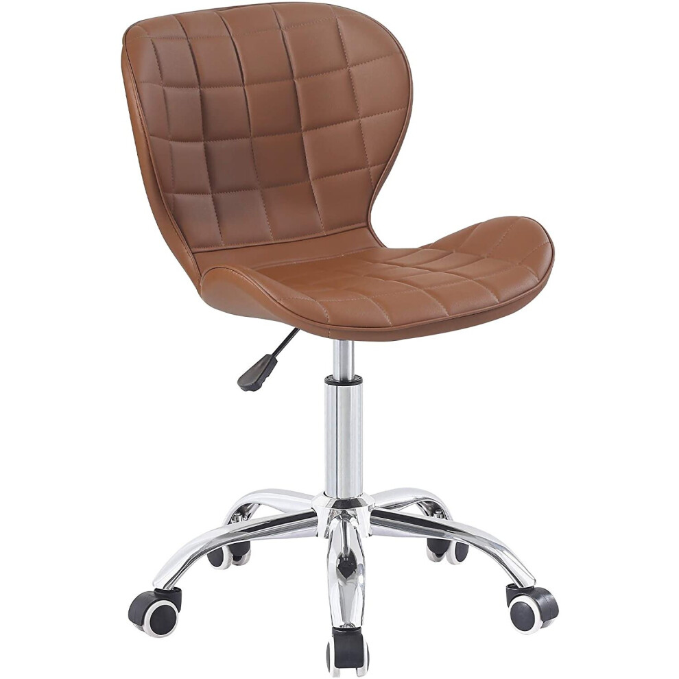 Office and Home Swivel Adjustable Brown Chair with Chrome Base Best-image-OPC-P8SPRRX-NEW