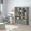 Ikea KALLAX Shelving unit, Grey/wood effect 12 Cube Bookcase Storage 112x147 cm 2