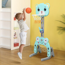 3-in-1 Kids Basketball Hoop Stand Set Ring Toss Portable Sport Activity Center